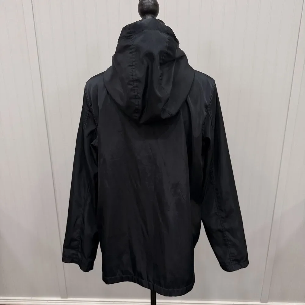 Thread & Supply Women's Large Navy Blue Full Zip Hooded Rain Jacket